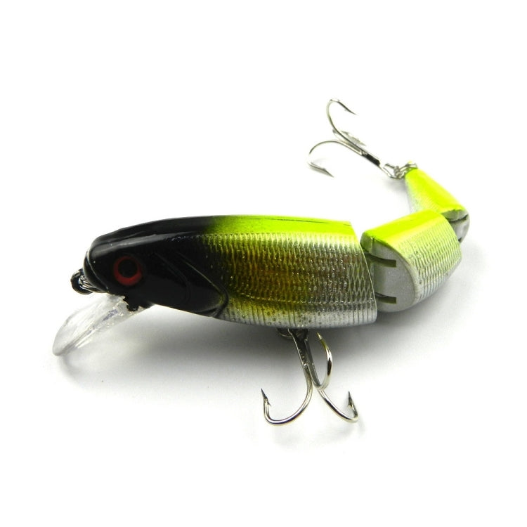 HENGJIA JM001-X 10.5cm 14g เหยื่อพลาสติกแข็งหลายส่วนเหยื่อตกปลาประดิษฐ์พร้อมตะขอแหลม, การจัดส่งสีแบบสุ่ม, JM001-X 10.5cm