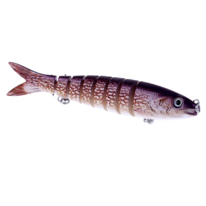 HENGJIA JM024-X 6 # 13.6cm 18.7g เหยื่อพลาสติกแข็งหลายส่วนเหยื่อตกปลาประดิษฐ์พร้อมตะขอแหลม, การจัดส่งสีแบบสุ่ม, JM024-X 6# 13.6cm