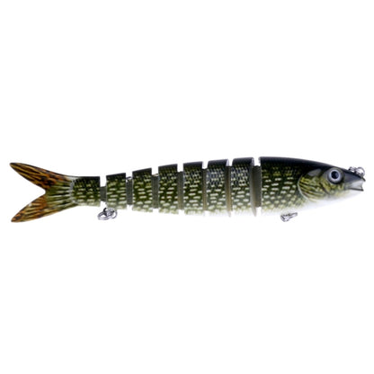 HENGJIA JM024-X 6 # 13.6cm 18.7g เหยื่อพลาสติกแข็งหลายส่วนเหยื่อตกปลาประดิษฐ์พร้อมตะขอแหลม, การจัดส่งสีแบบสุ่ม, JM024-X 6# 13.6cm