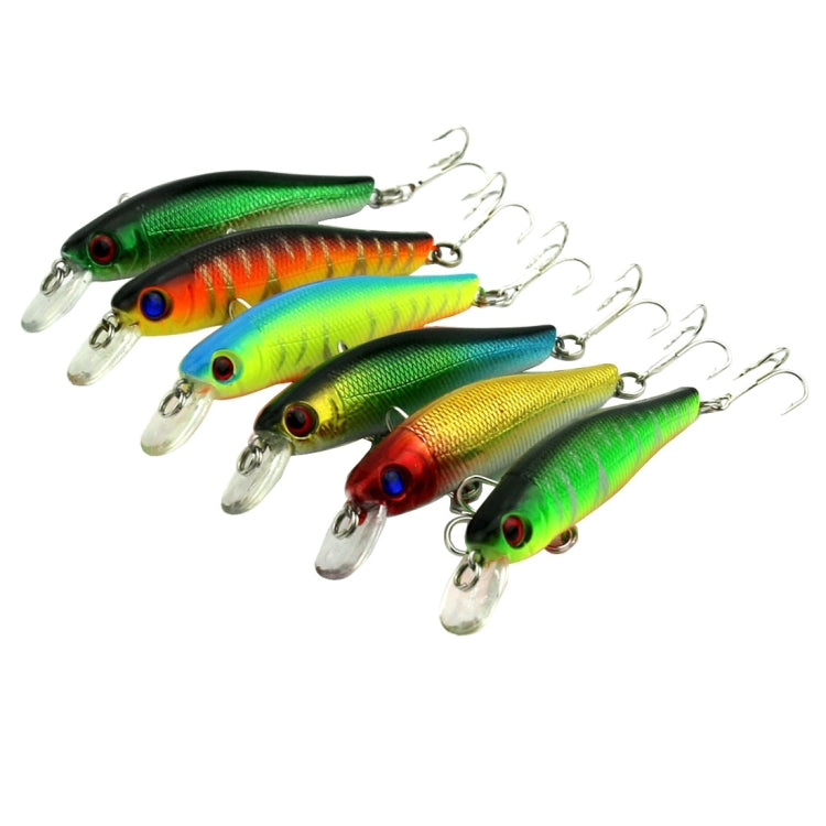 HENGJIA 6 ชิ้น 8.5 ซม. 8.9g Minnow พลาสติก Hard Baits ประมง ชุดเหยื่อตกปลา Tackle Baits, 6 PCS 8.5cm 8.9g