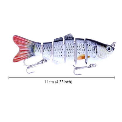 HENGJIA JM020 11cm 18g เหยื่อพลาสติกหลายส่วน Hard Baits ประมง ชุดเหยื่อ ประมง Tackle Baits, 1#, 3#, 4#, 5#