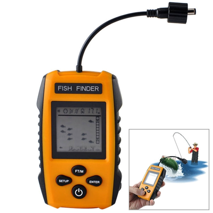 เครื่องหาปลาแบบมีสายแบบพกพาพร้อมเซนเซอร์โซนาร์และจอแสดงผล LCD, Fish Finder