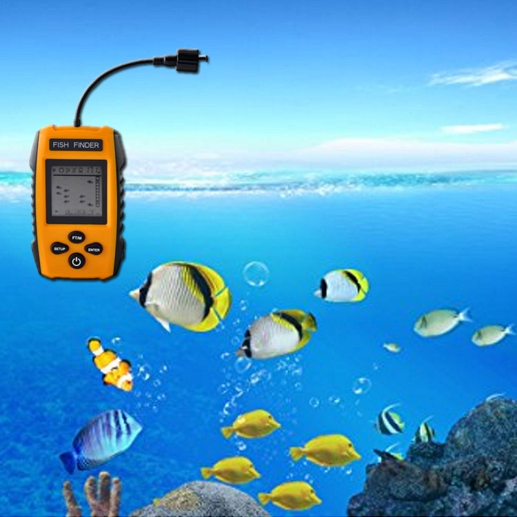 เครื่องหาปลาแบบมีสายแบบพกพาพร้อมเซนเซอร์โซนาร์และจอแสดงผล LCD, Fish Finder