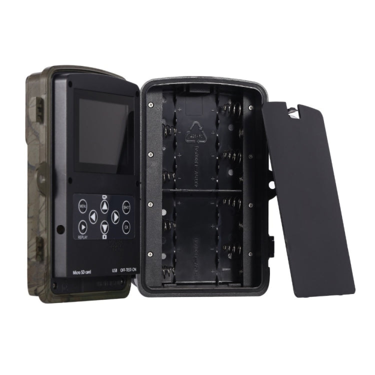 HC801A 8MP กันน้ำ IP65 IR Night Vision Security กล้องล่าสัตว์ Trail, Novatek 96650 โปรแกรม, มุมกว้าง 120 องศา, 110 องศา PIR Sensing Angle, HC801A