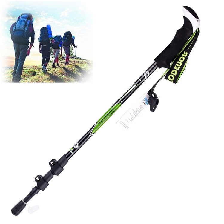KODENOR ปีนเขากลางแจ้งแบบพกพาพับคาร์บอนไฟเบอร์ด้ามตรง Alpenstocks Trekking Poles ความยาว: 63-135CM, Length : 63-135CM (Black+green), Length : 63-135CM (Black Blue), Length : 63-135CM (Black Yellow)