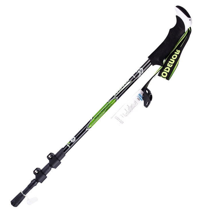 KODENOR ปีนเขากลางแจ้งแบบพกพาพับคาร์บอนไฟเบอร์ด้ามตรง Alpenstocks Trekking Poles ความยาว: 63-135CM, Length : 63-135CM (Black+green), Length : 63-135CM (Black Blue), Length : 63-135CM (Black Yellow)