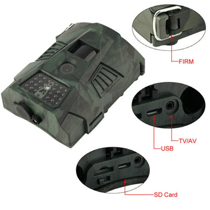 HT-001 1MP IP54 กันน้ำ IR Night Vision กล้องล่าสัตว์ Trail, Novatek96220 โปรแกรม, มุมกว้าง 120 องศา, 100 องศา PIR Sensing Angle, HT-001