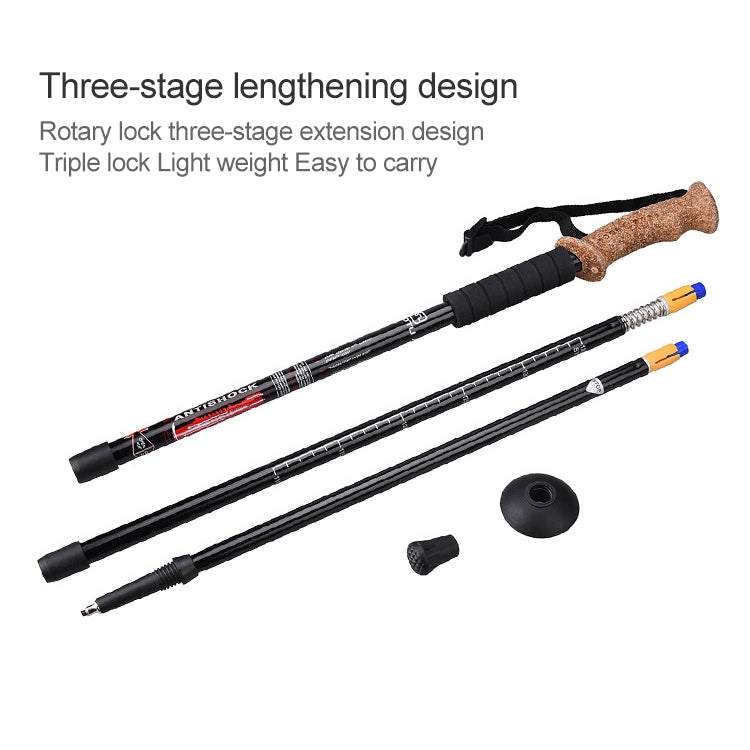 Aotu AT7551 135ซม.อลูมิเนียมอัลลอยด์กลางแจ้งCamping Corky Trekking Poles, Black#135cm, Blue#135cm, Red#135cm, Silver#135cm