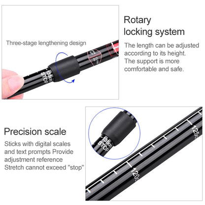 Aotu AT7551 135ซม.อลูมิเนียมอัลลอยด์กลางแจ้งCamping Corky Trekking Poles, Black#135cm, Blue#135cm, Red#135cm, Silver#135cm