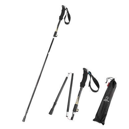 Aotu AT7558 125ซม.อลูมิเนียมกลางแจ้งCampingพับCorky Trekking Poles EVA Handle Alpenstock, AT7558