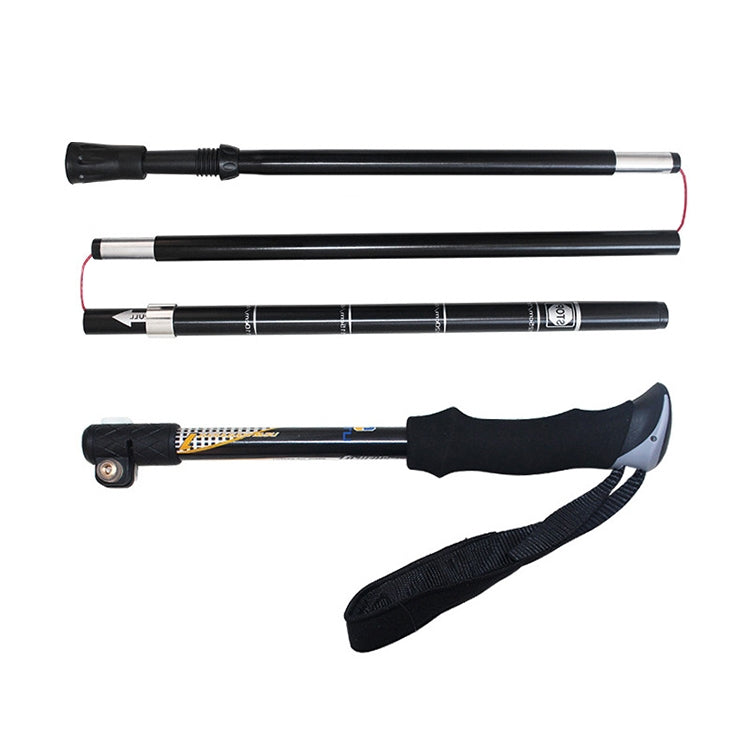 Aotu AT7558 125ซม.อลูมิเนียมกลางแจ้งCampingพับCorky Trekking Poles EVA Handle Alpenstock, AT7558
