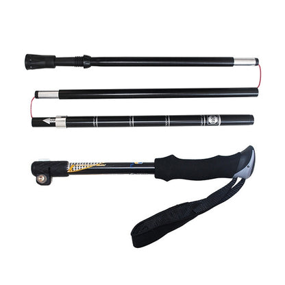 Aotu AT7558 125ซม.อลูมิเนียมกลางแจ้งCampingพับCorky Trekking Poles EVA Handle Alpenstock, AT7558
