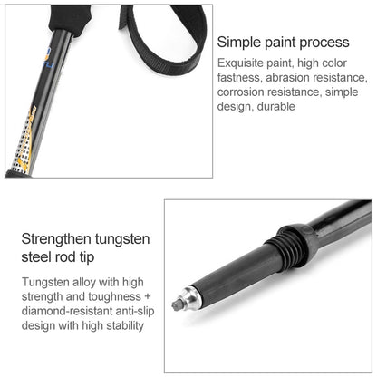 Aotu AT7558 125ซม.อลูมิเนียมกลางแจ้งCampingพับCorky Trekking Poles EVA Handle Alpenstock, AT7558