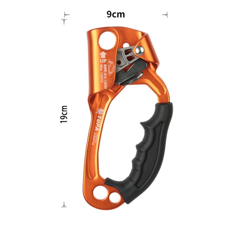 XINDA TP-8606 Rock Rock กลางแจ้งปีนเขาทำงาน Anti-fall มือถือเชือก Gripper สำหรับ 8-12 มม.เส้นผ่านศูนย์กลางเชือกขวา, Right