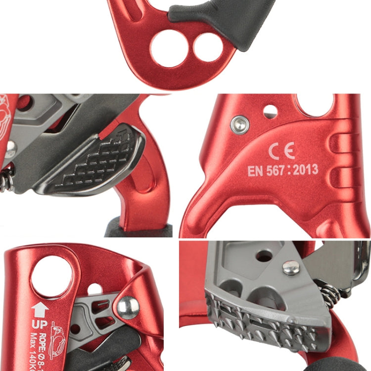 XINDA TP-8606 Rock Rock กลางแจ้งปีนเขาทำงาน Anti-fall มือถือเชือก Gripper สำหรับ 8-12 มม.เส้นผ่านศูนย์กลางเชือกขวา, Right