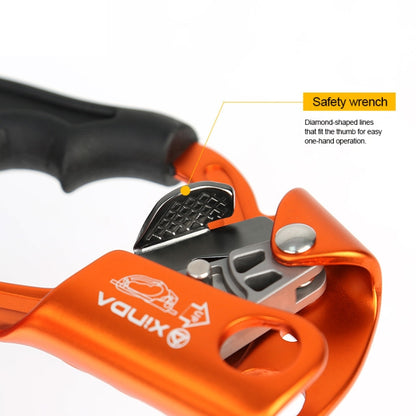 XINDA TP-8606 Rock Rock กลางแจ้งปีนเขาทำงาน Anti-fall มือถือเชือก Gripper สำหรับ 8-12 มม.เส้นผ่านศูนย์กลางเชือกขวา, Right