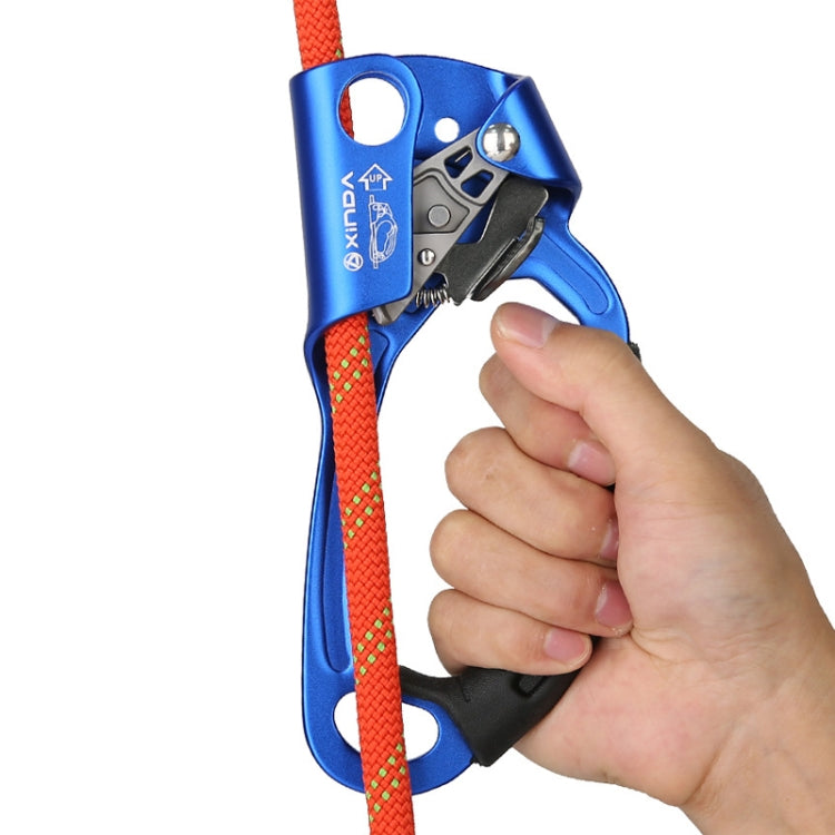 XINDA TP-8606 Rock Rock กลางแจ้งปีนเขาทำงาน Anti-fall มือถือเชือก Gripper สำหรับ 8-12 มม.เส้นผ่านศูนย์กลางเชือกขวา, Right