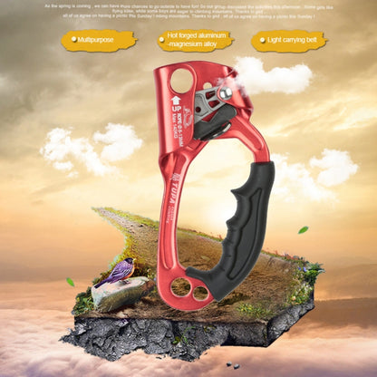 XINDA TP-8606 Rock Rock กลางแจ้งปีนเขาทำงาน Anti-fall มือถือเชือก Gripper สำหรับ 8-12 มม.เส้นผ่านศูนย์กลางเชือกขวา, Right