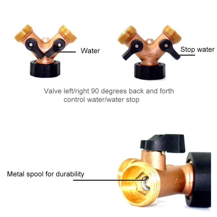 2 ชิ้น 2 ใน 1 ครัวเรือนน้ำแตะวาล์วแบ่งเชื่อมต่อ, Water Tap Valve Shunt Connector