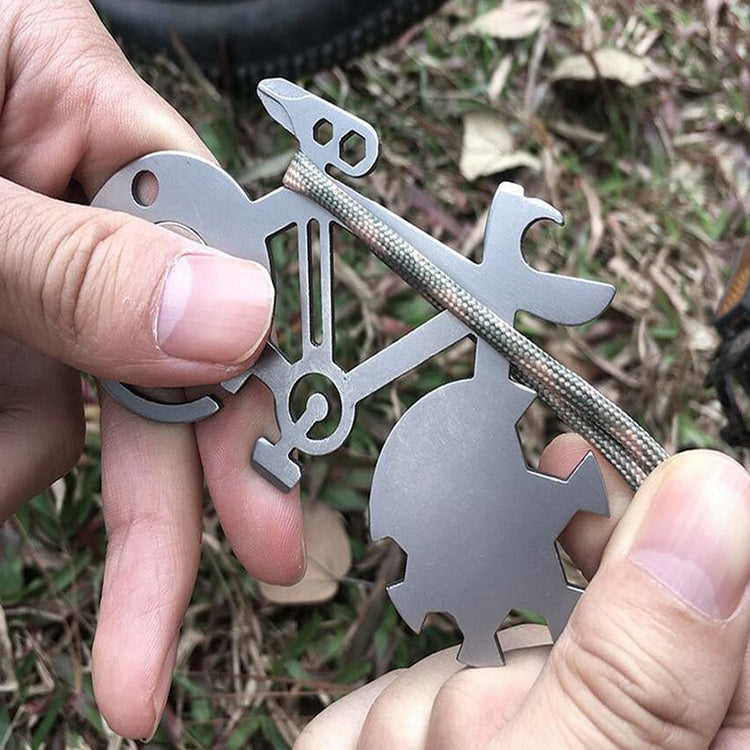 จักรยานรูปร่างแบบพกพากลางแจ้ง Survival Multi-Function เครื่องมือสแตนเลสมีดการ์ด, Card Knife