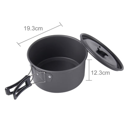 DS-500 Outdoor Camping น้ำหนักเบาเป็นพิเศษ 15 ชิ้นชุดเครื่องครัววางซ้อนกันได้สำหรับ 4-5 คนขนาด: ใหญ่, DS-500 Size: Large