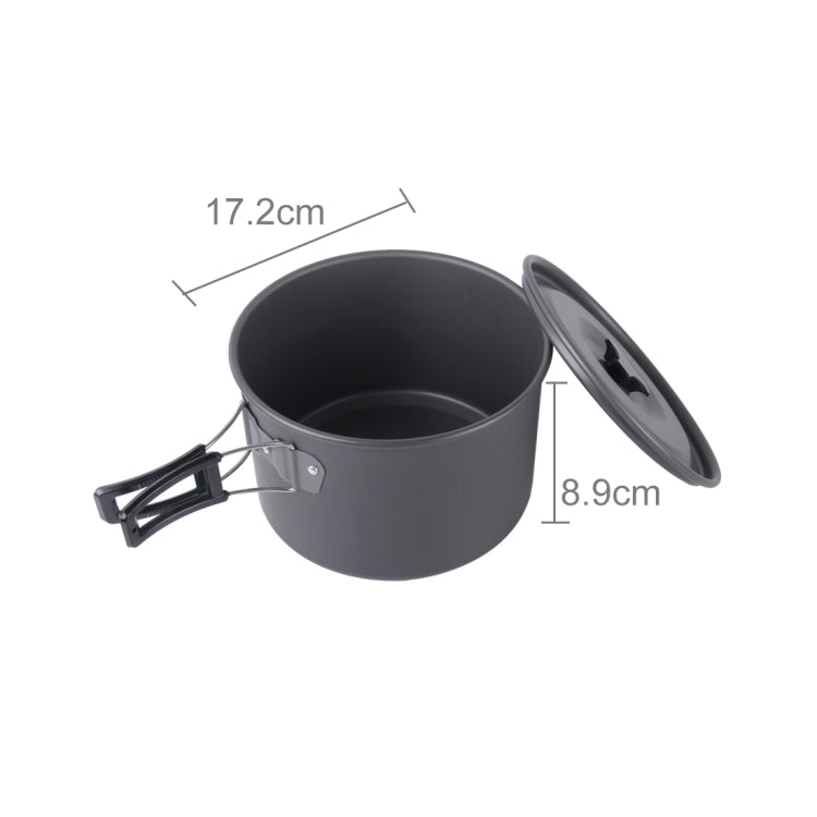 DS-500 Outdoor Camping น้ำหนักเบาเป็นพิเศษ 15 ชิ้นชุดเครื่องครัววางซ้อนกันได้สำหรับ 4-5 คนขนาด: ใหญ่, DS-500 Size: Large