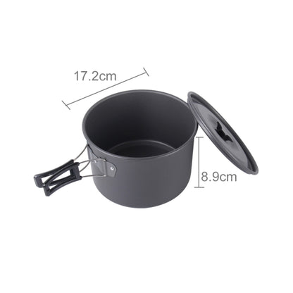 DS-500 Outdoor Camping น้ำหนักเบาเป็นพิเศษ 15 ชิ้นชุดเครื่องครัววางซ้อนกันได้สำหรับ 4-5 คนขนาด: ใหญ่, DS-500 Size: Large