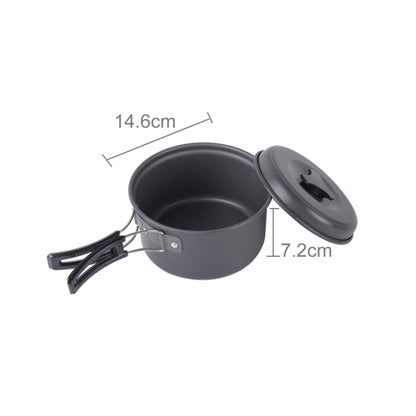 DS-500 Outdoor Camping น้ำหนักเบาเป็นพิเศษ 15 ชิ้นชุดเครื่องครัววางซ้อนกันได้สำหรับ 4-5 คนขนาด: ใหญ่, DS-500 Size: Large