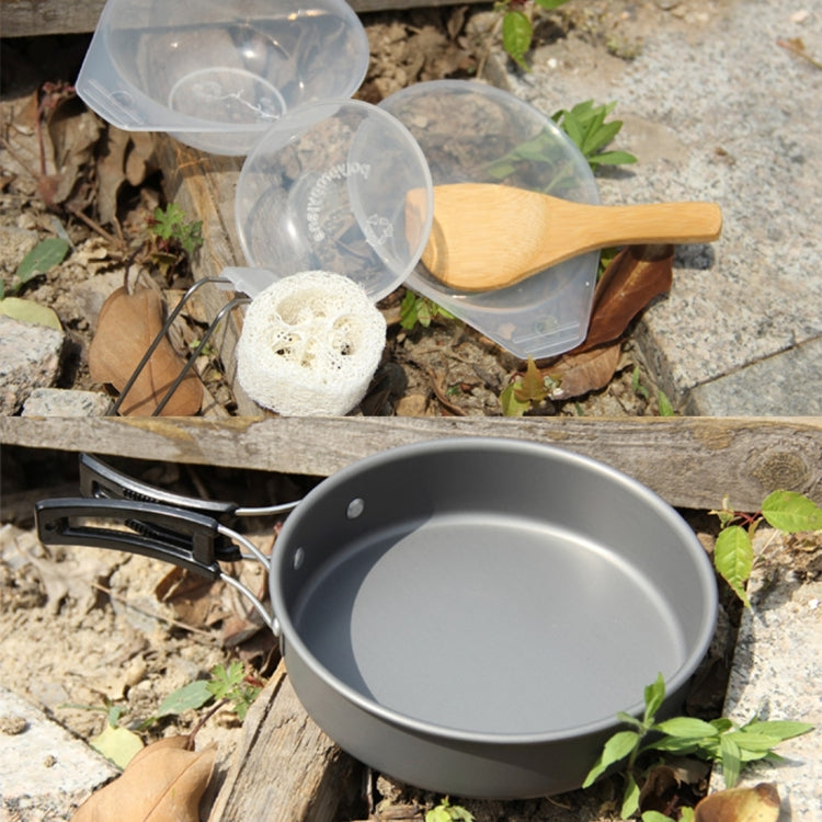 DS-500 Outdoor Camping น้ำหนักเบาเป็นพิเศษ 15 ชิ้นชุดเครื่องครัววางซ้อนกันได้สำหรับ 4-5 คนขนาด: ใหญ่, DS-500 Size: Large