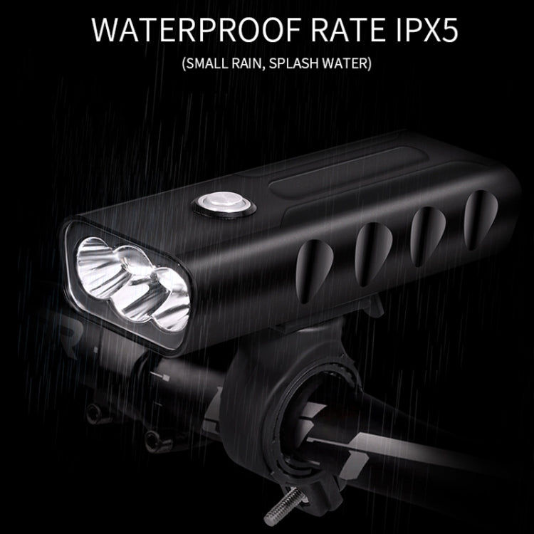 BX3 USB ชาร์จจักรยานไฟหน้าแฮนด์ไฟ LED (10 ชั่วโมง, T6 + A02 โคมไฟ), 10 Hours, T6+A02 Lamp