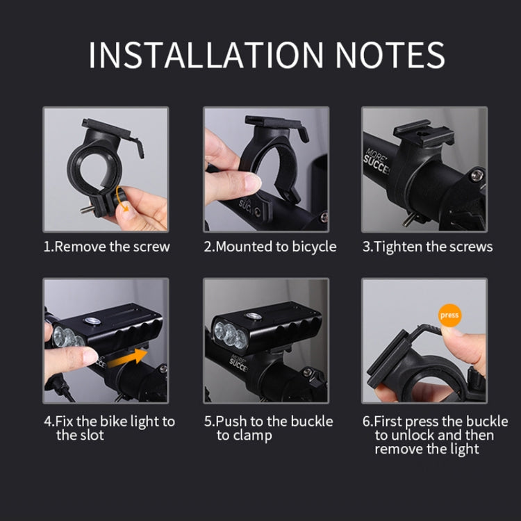 BX3 USB ชาร์จจักรยานไฟหน้าแฮนด์ไฟ LED (10 ชั่วโมง, T6 + A02 โคมไฟ), 10 Hours, T6+A02 Lamp