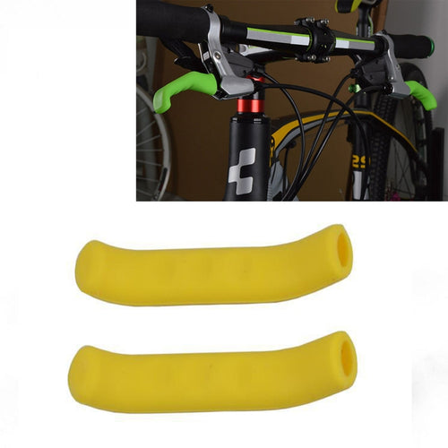 1 คู่ Universal Type จักรยานเบรคซิลิโคนป้องกันครอบคลุม, Brake Covers Yellow