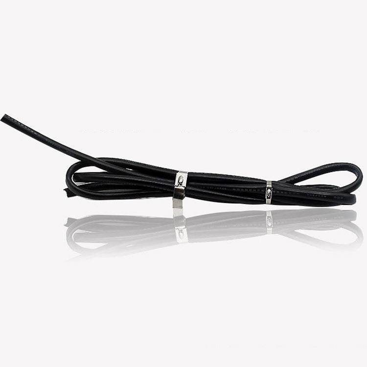 100 ชิ้น 4.6x300 มิลลิเมตรสแตนเลสสตีลโลหะสายผูก Zip Wrap สายรัดความร้อนไอเสียท่อเหนี่ยวนำ, 4.6x300mm