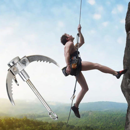 KS042 กีฬากลางแจ้ง Wilderness Survival Carabiner Grappling พับสาม Paws Hook Ice Rock ปีนเขาเครื่องมือ