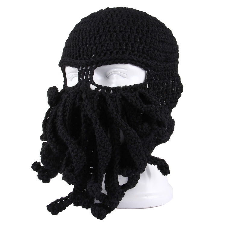 Amurleopard Unisex Barbarian ถักหมวก Octopus Tentacle หมวกฤดูหนาว WARM Face Mask หมวกโครเชต์