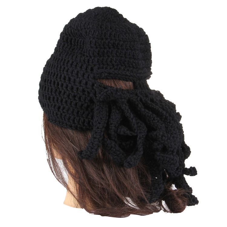 Amurleopard Unisex Barbarian ถักหมวก Octopus Tentacle หมวกฤดูหนาว WARM Face Mask หมวกโครเชต์