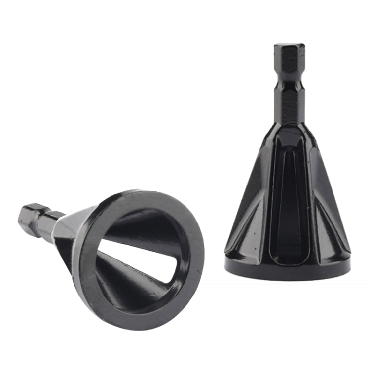 Chamfer สแตนเลสลบคม เครื่องมือ Chamfer ภายนอก ด้ามจับหกเหลี่ยม Chamfer สามช่อง, Three-slot Chamfer (Black)
