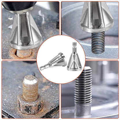 Chamfer สแตนเลสลบคม เครื่องมือ Chamfer ภายนอก ด้ามจับหกเหลี่ยม Chamfer สามช่อง, Three-slot Chamfer (Black)