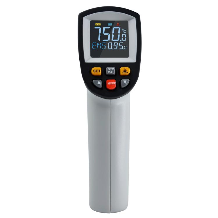 GT750 เครื่องวัดอุณหภูมิอินฟราเรดเลเซอร์พอยต์ดิจิตอลแบบพกพา ช่วงอุณหภูมิ: -50-750 องศาเซลเซียส ไม่รวมแบตเตอรี่, GT750