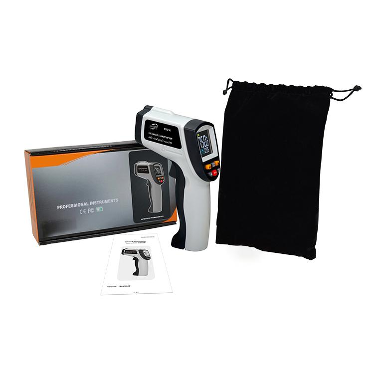 GT750 เครื่องวัดอุณหภูมิอินฟราเรดเลเซอร์พอยต์ดิจิตอลแบบพกพา ช่วงอุณหภูมิ: -50-750 องศาเซลเซียส ไม่รวมแบตเตอรี่, GT750
