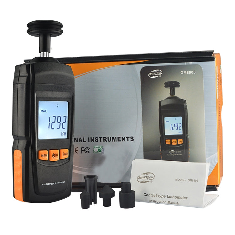 BENETECH GM8906 เครื่องวัดความเร็วรอบแบบสัมผัสแบบพกพา
