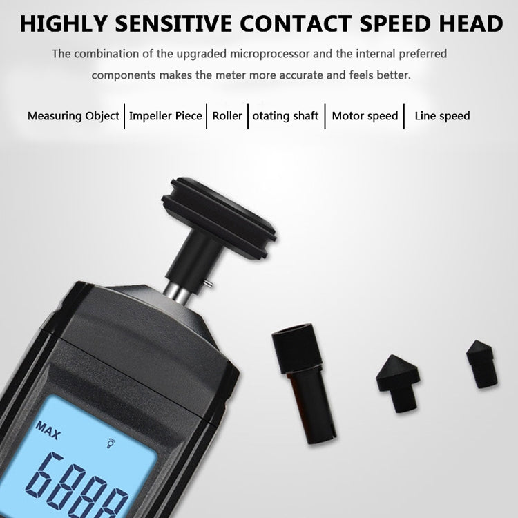 BENETECH GM8906 เครื่องวัดความเร็วรอบแบบสัมผัสแบบพกพา