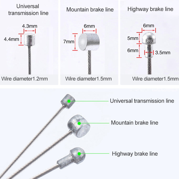ชุดท่อสายเบรก PVC หัวทรงกระบอก 7 in 1 สำหรับจักรยานเสือภูเขา, Mountain Bike