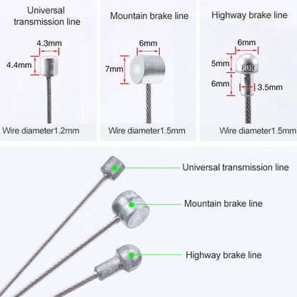 ชุดท่อสายเบรก PVC หัวทรงกระบอก 7 in 1 สำหรับจักรยานเสือภูเขา, Mountain Bike