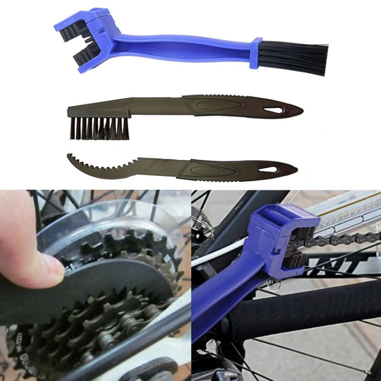 2 ชุดแปรงทำความสะอาดโซ่จักรยานเครื่องมือทำความสะอาดล้อมู่เล่ Crankset แปรงทำความสะอาดชุดล้อโซ่แปรง, 2 Set (Blue), 2 Set (Red)