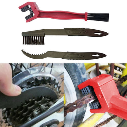 2 ชุดแปรงทำความสะอาดโซ่จักรยานเครื่องมือทำความสะอาดล้อมู่เล่ Crankset แปรงทำความสะอาดชุดล้อโซ่แปรง, 2 Set (Blue), 2 Set (Red)