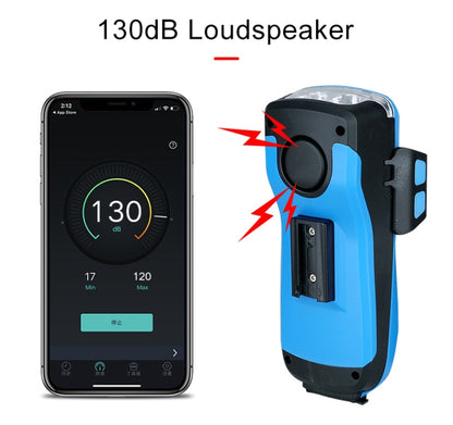 ชาร์จไฟจักรยาน USB ไฟหน้าแฮนด์ด้านหน้าไฟ LED พร้อมตัวยึดและแตรไฟฟ้าแบตเตอรี่ 2400mAh