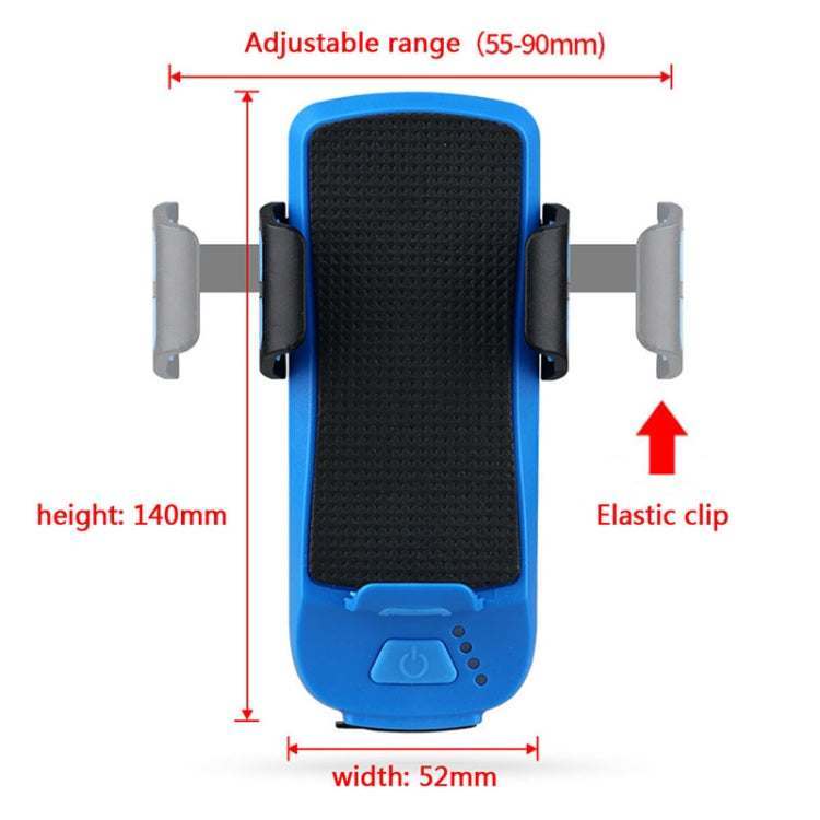 มัลติฟังก์ชั่น 4 ใน 1 ที่วางโทรศัพท์จักรยานกระดิ่ง Power Bank ขี่จักรยานโคมไฟไฟฉาย, 4 in 1 Phone Holder
