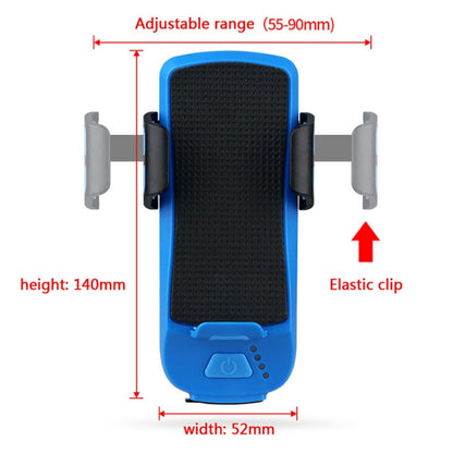 มัลติฟังก์ชั่น 4 ใน 1 ที่วางโทรศัพท์จักรยานกระดิ่ง Power Bank ขี่จักรยานโคมไฟไฟฉาย, 4 in 1 Phone Holder