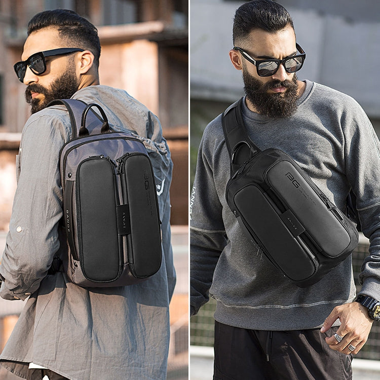 BANGE แฟชั่นกระเป๋าสะพายลำลองกลางแจ้ง USB กระเป๋าคาดหน้าอก, USB Chest Bag